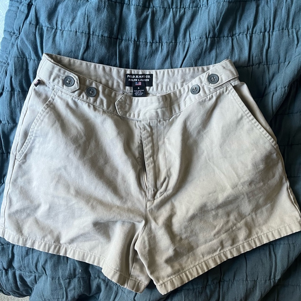Vintage polo Ralph Lauren cream shorts